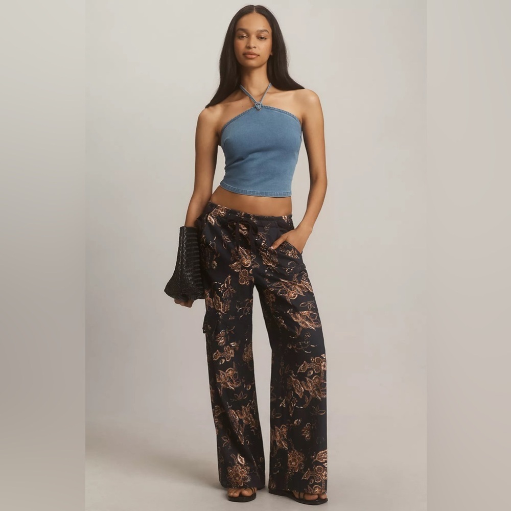 NWT! Anthropologie Pilcro Beach Cargo Linen Pants - Size Small 💐 💐